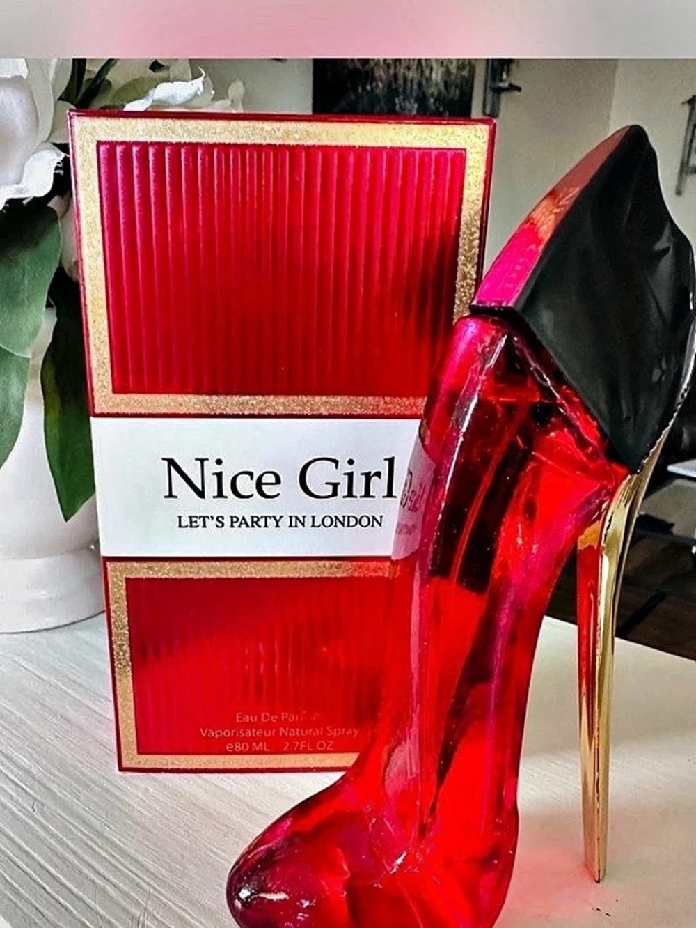 Nice Girl Red Stiletto Perfume Bottle NWT